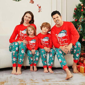 クリスマス ルームウェア 親子コーデ 親子ペアルック 家族パジャマ サンタ 親子ペア パジャマセット 長袖 メリークリスマス 親子お揃い カップル 子ども コスプレ 寝巻き 家族お揃い 部屋着