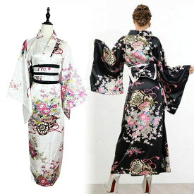 着物 コスプレ衣装 着物ドレス 浴衣 ロング丈 レディース ハロウィン 衣装 全9色 桜柄 花柄 舞台 ステージ衣装 ロング丈着物ドレス コスチューム ハロウィーン イベント祭り 和風 和物 女性 かわいい 大人 仮装 カラフル アニメ 写真撮影 お祭り セクシー