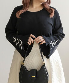 大きいサイズ レディース CLETTEオリジナル★リボン使いフレア袖プルオーバー 【LLサイズ・3Lサイズ・4Lサイズ】【大きいサイズ・レディース】13号・15号・17号・19号・21号・23号