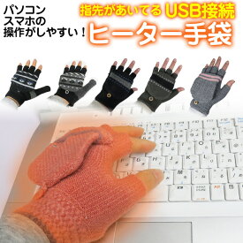 【20時~MAX70％off★スーパーSALE】USB ヒーター手袋 ヒート あったか手袋 電熱手袋 メンズ レディース 指先 冷え性 USB電源 指先がない パソコン スマホ 操作しやすい オフィス 仕事 グローブ ホット手袋 冷え性対策 ピンク ブルー グレー 送料無料 あす楽 ラッピング可