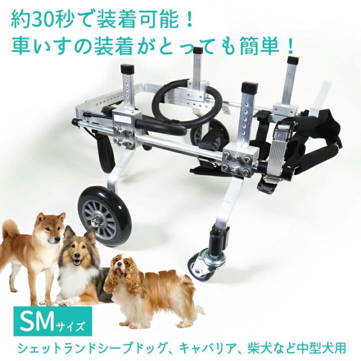 楽天市場】【複数購入で3％OFF】犬用補助輪 SMサイズ 四輪 犬用車椅子  