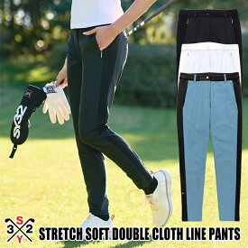 【GWに間に合う!MAX15倍】SY32 ゴルフ GOLF サイドラインパンツ STRETCH SOFT DOUBLE CLOTH LINE PANTS パンツ ロングパンツ レディース ズボン 長ズボン ロゴプリント ストレッチ SYG-24S21W ゴルフウェア SY32 by SWEET YEARS GOLF【正規販売店】