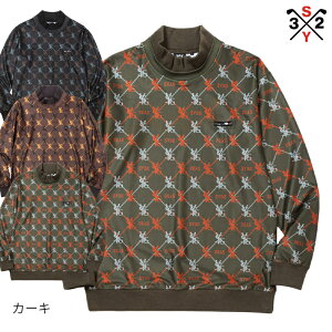 SY32 St OX[ubNlbN Y bNlbN bNlbNVc  T SY32 by SWEET YEARS GOLF STRETCH SYG MONOGRAM MOCK XEB[gC[Y j uE ubN J[L  SYG