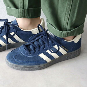 23.0cm-25.0cm ハンドボールスペツィアル Handball Spezial インディゴ×クリームホワイト アディダス レザー スニーカー 国内正規品 レディース ユニセックス adidas