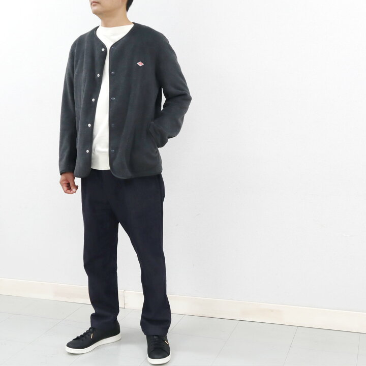 DANTON ブラック ノーカラーフリースジャケット サイズ42DANTON 