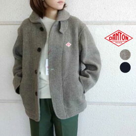 2025秋冬♪ 34-38 ダントン ウール パイル モッサ ショール ラウンド カラー ワイド ジャケット レディース DANTON