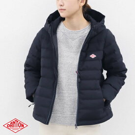 2025秋冬♪ ネイビーXS-M ダントン ウールライク ミドル ダウン フード ジャケット Aライン レディース DANTON
