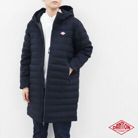2025秋冬♪ ネイビーXS-M ダントン ウールライク ミドル ダウン フード コート ゆったりサイズ レディース DANTON