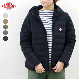 2025秋冬 追加♪ XS-M ダントンナイロンタフタ ミドル ダウン フード ジャケット Aライン レディース DANTON
