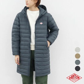 2025秋冬 追加♪ XS-Mサイズ ダントン ナイロンタフタ ミドル ダウン フード コート ゆったりサイズ レディース DANTON