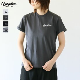 ジムフレックス ロゴ チェーン刺繍 ロールアップ 半袖 Tシャツ レディース メンズ Gymphlex　［ネコポス］