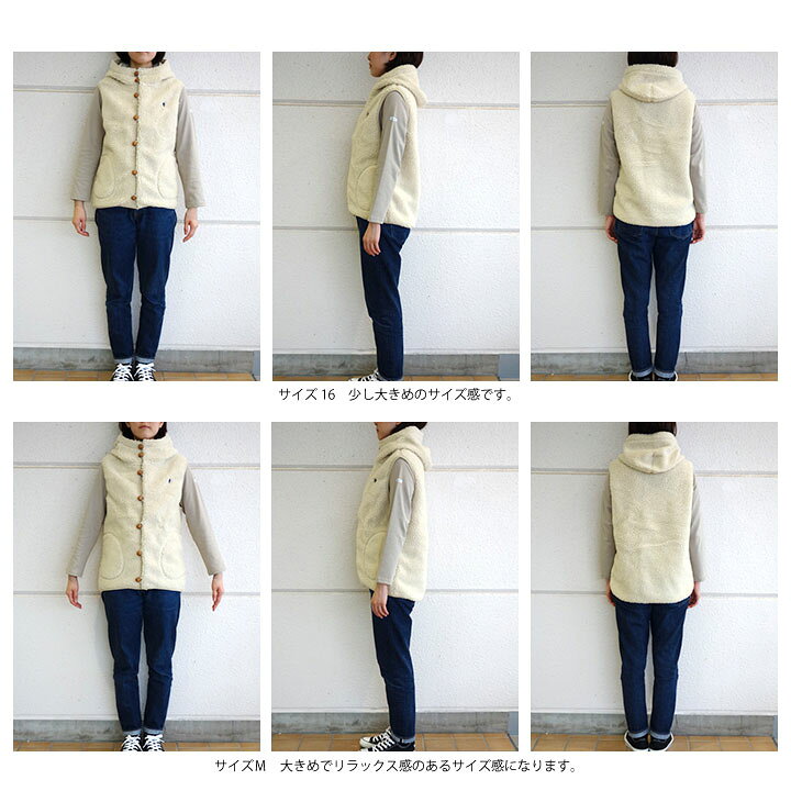 楽天市場】20%OFF 16～L ジムフレックス ボア くるみボタン フード 