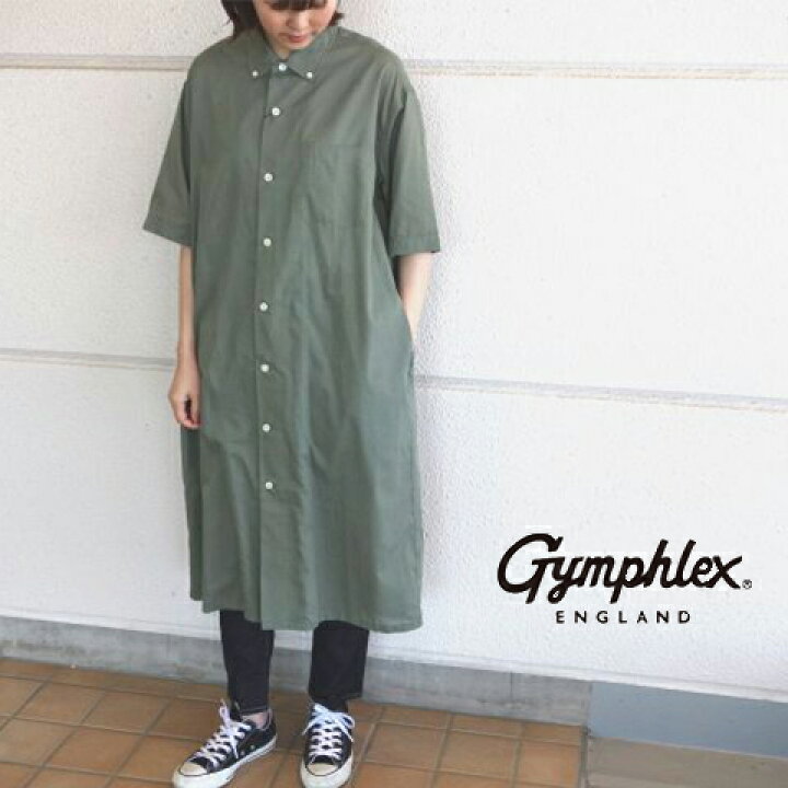 楽天市場 ジムフレックス コットン ナイロン 半袖 ボタンダウン シャツ ワンピース ｇｙｍｐｈｌｅｘ ネコポス ｃｌｅｖｅ楽天市場店