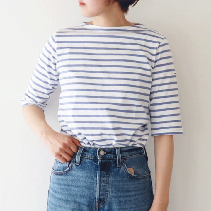 楽天市場】30%OFF 1-2 オーシバル コットン天竺 ボートネック