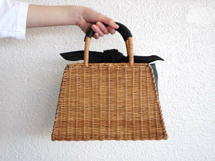 楽天市場】バグマティ 持ち手レザー ラタン 台形 かごバッグ 正規代理 