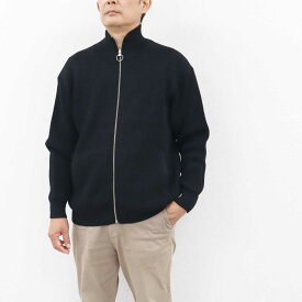 メンズ42(L) ヴァンソン エ ミレイユ オーバーサイズ ブリティッシュウール ニット フル ジップ カーデ セーター 日本製 Vincent et Mireille