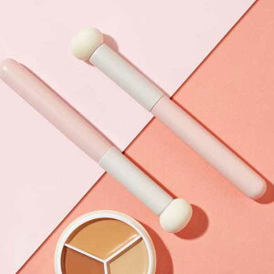 メイクアップブラシ コンシーラーブラシ スポンジヘッド パウダーフリーコンシーラーブラシ 2本セット