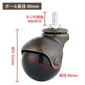 {[LX^[ 4Zbg AeB[N 40mm 50mm RR 360° jo[TLX^[ ֎q Ƌ DIY uY  lW M8 M10