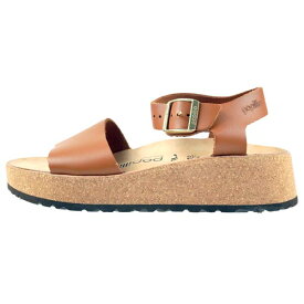 【全品ポイント5倍以上 24日20時より】【30％OFF】 ビルケンシュトック BIRKENSTOCK Papillio Glenda 1020780 グレンダ 茶 厚底 本革 プラットフォームサンダル レディース フェミニン シンプル