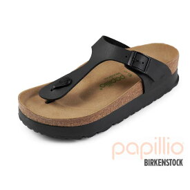 【全品ポイント5倍以上 24日20時より】ビルケンシュトック BIRKENSTOCK Papillio Gizeh Flex Platform 1027367 ギゼ フレックス 厚底 プラットフォーム 黒 トング ビルコフロー レディース フェミニン シンプル