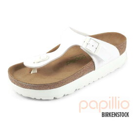 【全品ポイント5倍以上 24日20時より】ビルケンシュトック BIRKENSTOCK Papillio Gizeh Flex Platform 1027396 ギゼ フレックス 厚底 プラットフォーム 白 トング ビルコフロー レディース フェミニン シンプル