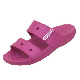 【全品ポイント5倍以上 24日20時より】クロックス crocs Classic Crocs Sandal 206761 6SV クラシック スポーティー クロックス 2ベルト スライド サンダル ピンク レディース