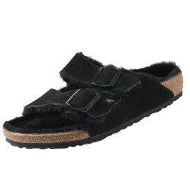 【最大1000円OFFクーポン+P2倍以上 6月1日】【30％OFF】【日本正規品】 ビルケンシュトック BIRKENSTOCK Classic Arizona Fell 0752661 アリゾナ スエードレザー 本革 ラムスキンボア 起毛素材 黒 サンダル メンズ レギュラー コルクソール