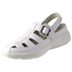 【全品ポイント5倍以上 24日20時より】【36％OFF】 ルコック スポルティフ le coq sportif ラ ローヌ GS QL3VJC31 WH 接触冷感 軽量 厚底 グルカ ウォーキング サンダル スニーカー レディース エレガント カジュアル