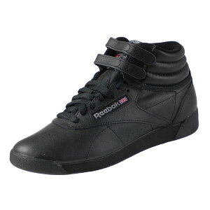 リーボック Reebok F/S HI 100000102 フリースタイル ハイ 黒 クラッシック ミッドカット アンクルストラップ フィットネス トレーニング エアロビクス スニーカー レディース スポーティ シンプル