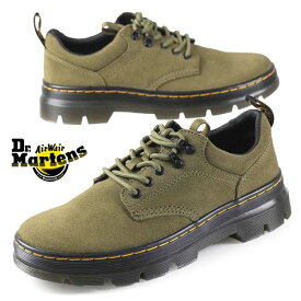 【全品ポイント5倍以上 24日20時より】【スエードクリーナープレゼント】 ドクターマーチン Dr.Martens REEDER SUEDE 31221538 リーダー スエード オリーブ 5タイシューズ スニーカー メンズ カジュアル シンプル