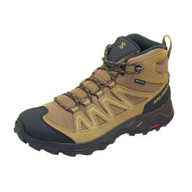 サロモン SALOMON X WARD LEATHER MID GTX 471818 茶黒 ハイキング 登山靴 ゴアテックス 軽量 防水 メンズ あす楽 送料無料 アウトドア カジュアル シンプル