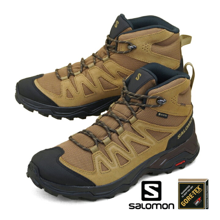 楽天市場】サロモン SALOMON X WARD LEATHER MID GTX 471818 茶黒 