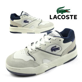 【最大2000円OFF券 全品P2倍以上 27日1:59迄】ラコステ LACOSTE LINESHOT 124 1 SMA 47SMA0062-042 白紺 テニス コートスニーカー 正規品 メンズ カジュアル スポーティ シンプル レトロ