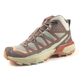 【最大2000円OFF券+P2倍以上_17日10時まで】サロモン SALOMON X ULTRA 360 EDGE MID GTX 474627 茶ベージュ ハイキング 登山靴 ゴアテックス 軽量 防水 レディース アウトドア シンプル