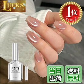 【楽天ランキング1位獲得】【送料無料】GAOY マグネットネイル ジェルネイル 単色 UV・LED対応 ポリッシュタイプ セルフネイル 初心者&プロ適用 色：アイシーヌード