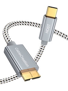 yzType c Othdd, CableCreation Type C to Micro-B 3.0 iGen 2 / 10Gjґg Micro USB 3.1 Type CP[u Apple MacbookiProj / Chromebook Pixel/HDDOtn[hhCu/gѓdbɑΉ O[ 0.3m