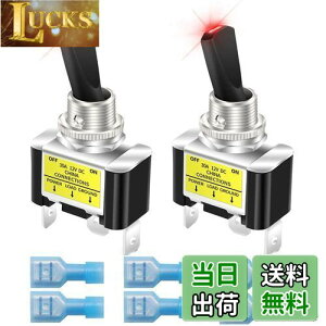 yzKiligen bJ[CgtgOXCb` 2 12V 30A ϋv [VOJ[   SPST I/It gOXCb` LED C~l[V 12mm TCY ()