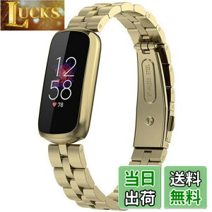�y���������z�Ή�Fitbit Luxe/Luxe Special Edition �o���h �X�e�����X �t�B�b�g�r�b�g Luxe �o���h �ϋv�� �K�тɂ��� Fitbit Luxe Special Edition �����x���g ���߉\ �r�W�l�X�� �j���ʗp�i�S�[���h�j