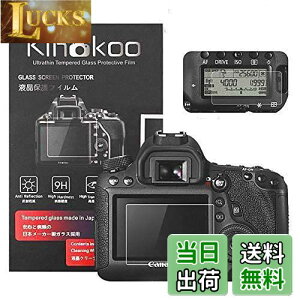 �y���������zkinokoo �f�W�^���J�����t���ی�t�B���� �t���v���e�N�^�[ Canon EOS 6D��p �t�����j�^�[�p�K���X�v���e�N�^�[0.25mm�ƕ\���o�l���p�����\�ی�t�C�����Z�b�g 2�Z�b�g(6D)