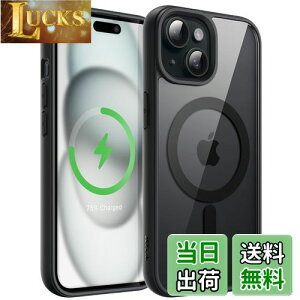 yzJETech iPhone 15 6.1C`p }Olbg P[X MagSafeɑΉ Ռz op[Jo[ \bhJ[}bgTPUt[ h~ NAobN (ubN)