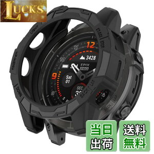 yzSHEAWA for Fenix 7X Pro P[X Jo[ یP[X ݊i Epix Pro 51mm TPUS یJo[ ϏՌ ANZT[ (ubN)