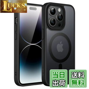 yzJEDirect iPhone 14 Pro 6.1C`p }Olbg P[X MagSafeɑΉ ̃}bgw ^ ϏՌ Jo[ (ubN)