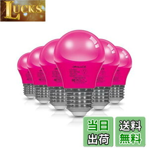 �y���������zORALUCE �s���N LED�d�� �J���[�d�� E26���� 40W���� 5W 450lm 220�x�L�z�� �����F �����d�� �����Ή� �����s�� ���^�d�� PSE�F�� 6��