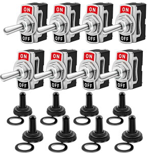 yzKiligen 8 ԃgOXCb`AthیLbvA10A/12VDC, 6A/24VDC 2s SPST ON/OFFbJ[gOXCb`AԃI[ggbN{[gp