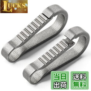 【送料無料】TIMULTI チタン カラビナ 小型 鍵 車 キーホルダー クイックリリース キーフック バックパック ベルトループ おしゃれ 紛失防止 取付簡単 頑丈(グレー/Sサイズ 2個)