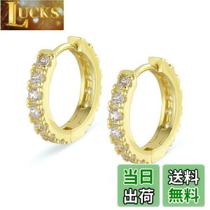 【送料無料】KRKC&CO フープピアス 15mm メンズピアス レディース シルバー925 金属アレルギー対応 両耳 ジルコニア 14k金メッキ ラウンドフープ シンプル メンズ レディース イヤリング CZダイヤ