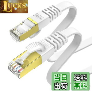 yz10m KASIMO LANP[u CAT7 tbg ^ 10Gbps 600Mhz/s  LlanP[u STP c ܐ܂h~ RJ45 wifiP[u JeS[7 tbgP[u (10m, zCg)