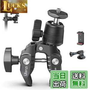 �y���������zUlanzi �X�[�p�[�N�����v 360°�_�� �J�����}�E���g 1/4�l�W �J�����z���_�[ Gopro�p �ɂݖh�~ �I�o�T�~�N�����v ���j�^�[�T�|�[�g/�t�����j�^�[/�A�N�V�����J����/��჌�t/���]��