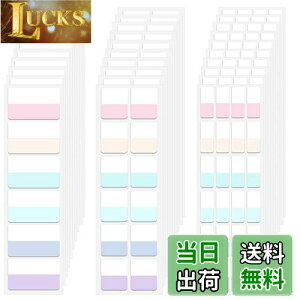 【送料無料】EUSTACE 420枚 付箋 フィルムふせん インデックス シール 3サイズ6色 透明 紙インデックス付フィルムふせん 書き込み可能なインデックス 見出し キレイに剥がせ 強粘着付箋 文房具