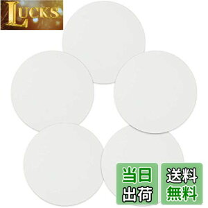 【送料無料】楽Meister 張りキャンバス 5枚セット 円 丸型 綿100% アクリル 水彩 油絵 絵画ボード (直径20cm)